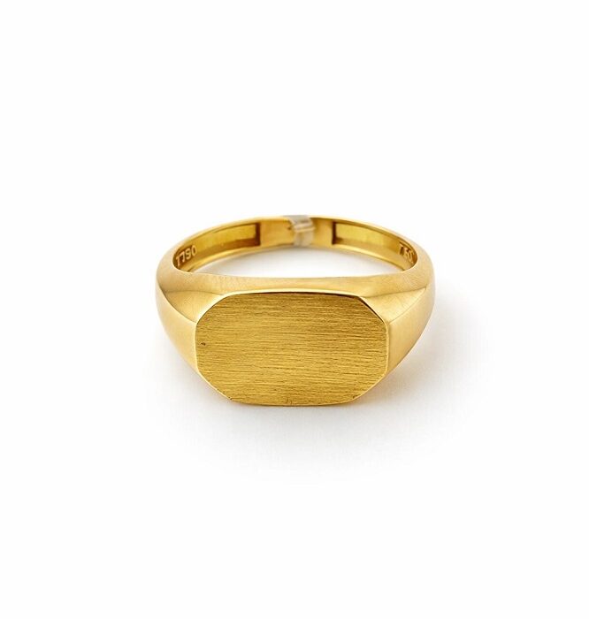 انگشتر طلا ساده مدل سیگنت (Signet)